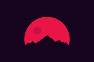 Minimalist Tablet Moon Digital Art Wallpaper