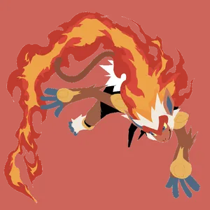 Minimalist Vector Art Infernape Wallpaper