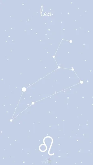 Minimalistic Leo Zodiac Sign And Constellation Wallpaper
