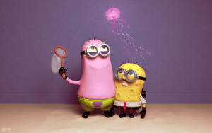 Minions Spongebob And Patrick Wallpaper