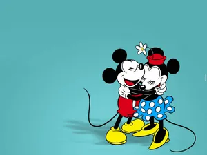 Minnie Mouse And Mickey Dancing Wallpaper