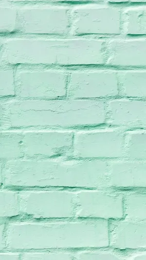 Mint Green Brick Wall Wallpaper