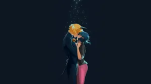 Miraculous Ladybug Romantic Moment Wallpaper