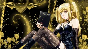 Misa Amane Golden Poster Wallpaper