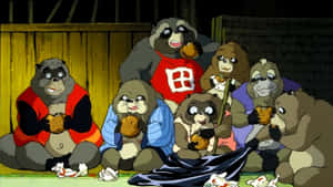 Mischievous Tanuki Crew From Pom Poko Wallpaper