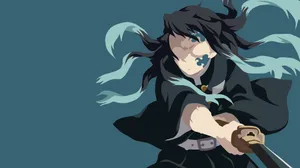 Mist Hashira Tokito Minimalist Anime Wallpaper