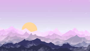 Misty Mountain Sunrise Digital Art Wallpaper