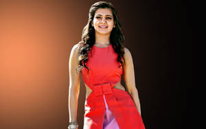 Mithra In Red Dress From Theri Film Wallpaper