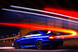 Mitsubishi Trailing Lights Wallpaper