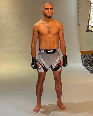 Mma Fighter Muhammad Mokaev During A Photoshoot Wallpaper