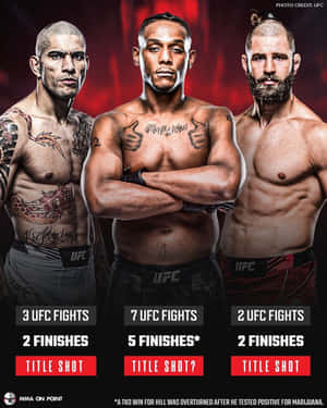 Mma Fighters Alex Pereira, Jamahal Hill And Jiri Prochazka Are Ready For The Fight Wallpaper