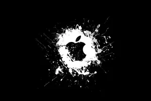Modern Black Apple Logo 4k Wallpaper