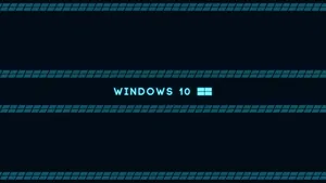 Modern Digital Lock Screen On A Windows 10 Computer Wallpaper