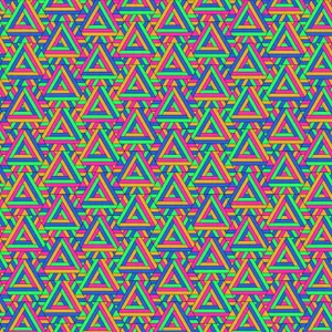 Modern Geometric Triangles Fractal Art Wallpaper