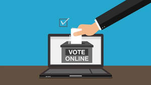 Modern Online Voting In Election Wallpaper