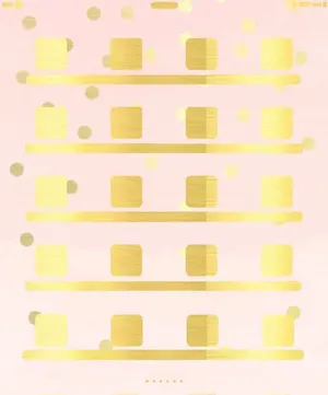 Modern Rose Gold Ipad Displaying Unique Widget Pattern Wallpaper