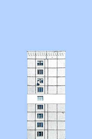 Moldova Grey Building In Chisinau Wallpaper