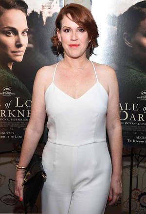 Molly Ringwald In White Jumpsuit Wallpaper