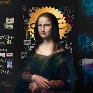 Mona Lisa Wall Paint Wallpaper