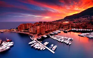 Monaco At Dusk Wallpaper