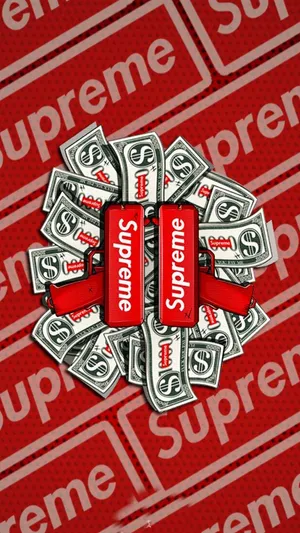 Money Bag Supreme Wordmark Wallpaper