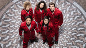 Money Heist Cast On A Mission Wallpaper