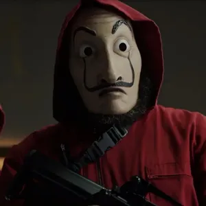 Money Heist Mask Close Up Wallpaper