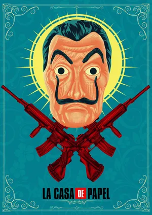 Money Heist Mask Poster Wallpaper