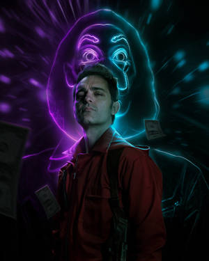 Money Heist Neon Art Berlin Wallpaper