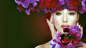 Monica_ Bellucci_ Floral_ Perfume_ Advertisement_4 K Wallpaper
