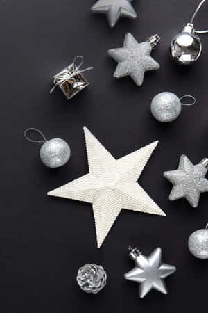 Monochromatic Stellar Brilliance Wallpaper