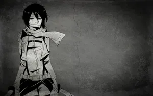 Monochrome Anime Character Gloom Wallpaper