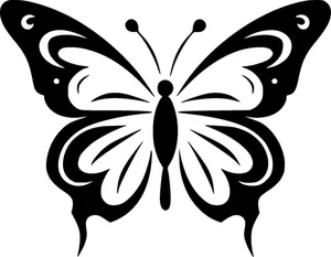 Monochrome_ Butterfly_ Vector_ Art Wallpaper