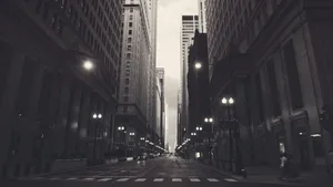 Monochrome New York City Street Wallpaper