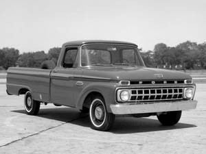 Monochrome Old Ford Truck Wallpaper