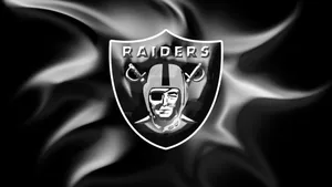 Monochrome Raiders Logoon Wavy Background Wallpaper