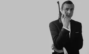 Monochrome Spy Sean Connery Wallpaper