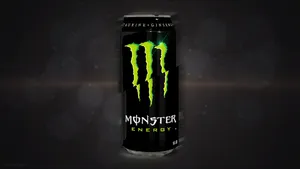 Monster Energy Drink Can Dark Background Wallpaper