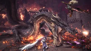 Monster Hunter World Iceborne Fatalis Castle Battle Wallpaper