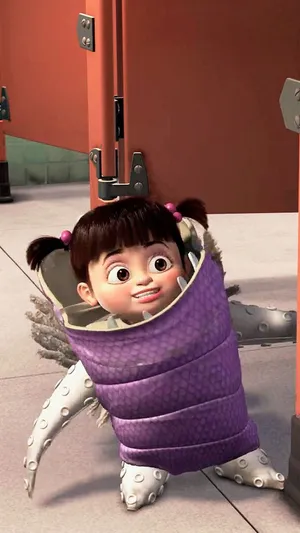Monsters Inc Boo Inside A Suit Wallpaper