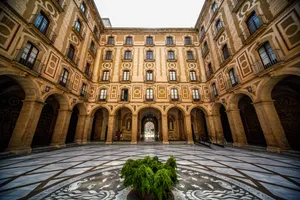 Montserrat Courtyard Wallpaper