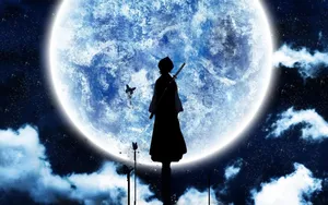 Moon 4k Bleach Rukia Kuchiki Silhouette Wallpaper