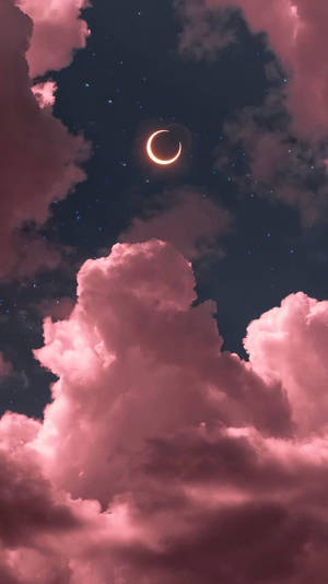 Moon In The Sky Iphone 12 Wallpaper