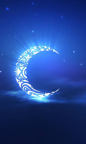 Moon Phone Blue Art Wallpaper