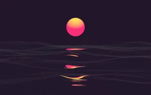 Moonlight Reflection Minimalist Abstract Wallpaper