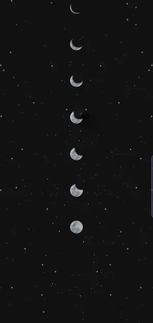 Moons And Stars Punch Hole 4k Wallpaper