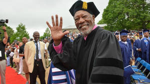 Morgan Freeman Graduation Ceremony Wallpaper