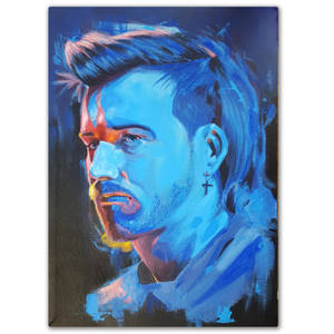 Morgan Wallen Blue Digital Painting Wallpaper