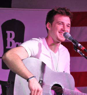 Morgan Wallen Playing Guitar Wallpaper