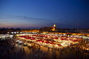 Morocco Night Market Wallpaper